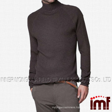 Mens Casual Turtle Neck Slim Fit Pull Over Sweater With Twist Patterned